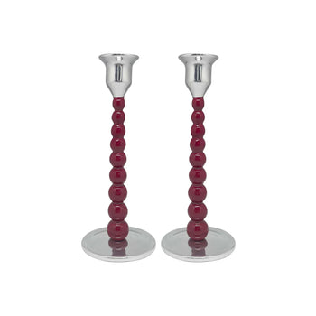 Mariposa Candlestick Set - Pearled - Red - Medium